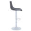 Warishah Adjustable Height Bar Stool In Leather Upholstery With White Iron Base-600679888