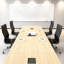 Genuine Leather Office Chair with Aluminum Frame and Base, Swivel Conference Room Chair-843969344