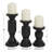 Mango Wood Turned Style Pillar Decorative Candle Holder Set-1231710063-1231710062
