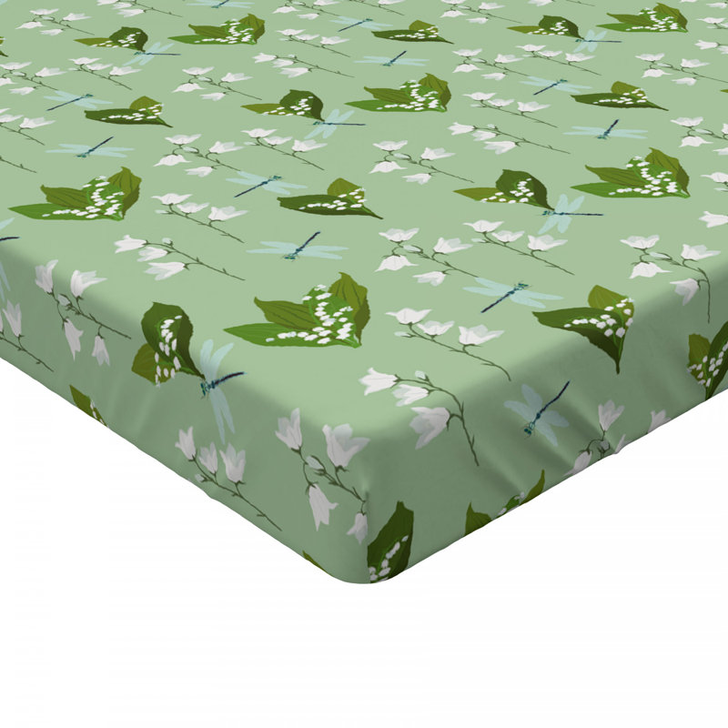 Microfiber Floral Fitted Sheet, Full Fitted Sheet