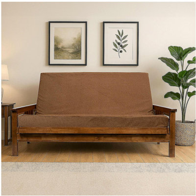 Memory Foam Infused Futon Mattress Full XL – Washable Removable Cover, Heavy-Duty Zipper, Thick Foldable Sofa Bed Cushion for Guest Room, Apartment, Dorm (Frame NOT Included)