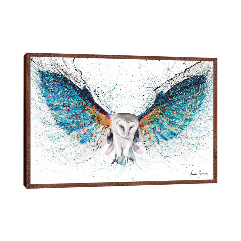 Opulent Night Owl by Ashvin Harrison - Wrapped Canvas Print, Classic Brown Wood Framed, 66.04 cm H x 45.72 cm W