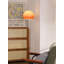 Lampe sur pied en bois Minimalist Mid-Century, interrupteur au pied pratique avec abat-jour dégradé en verre et lumière réglable