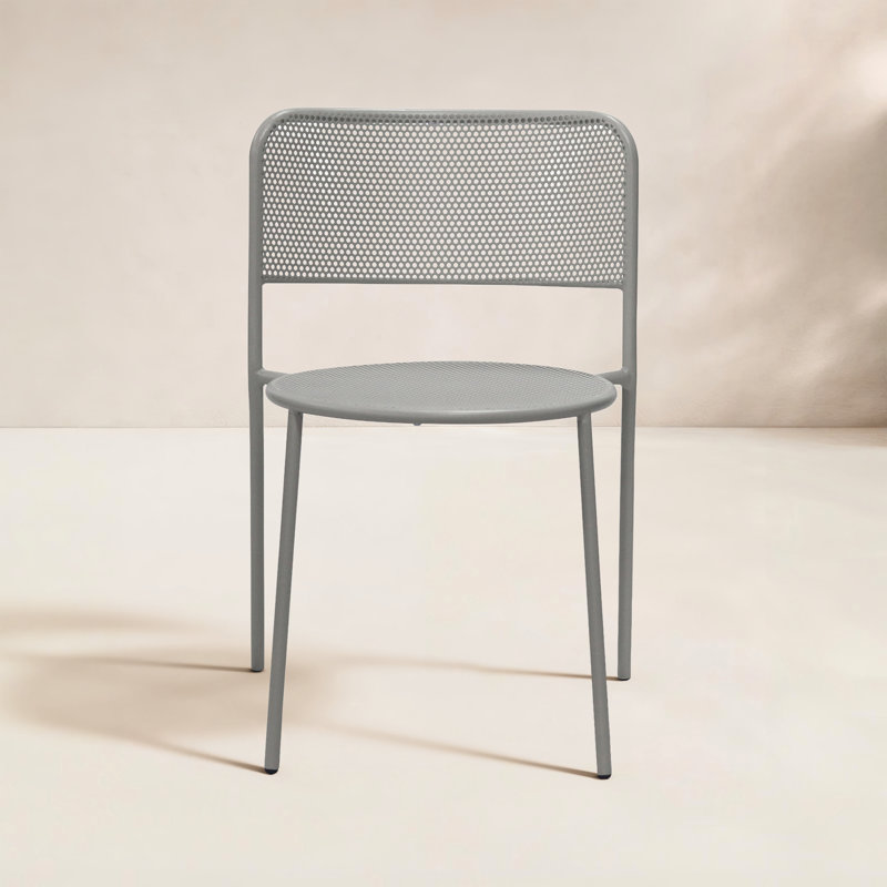 Chaise d'appoint d'extérieur en noir Wimberley - ensemble de 2, Gris huître