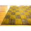 Tapis de zone en laine doré/brun 3 pi x 4 pi 10 po one-of-kind à la main noué la Nash
