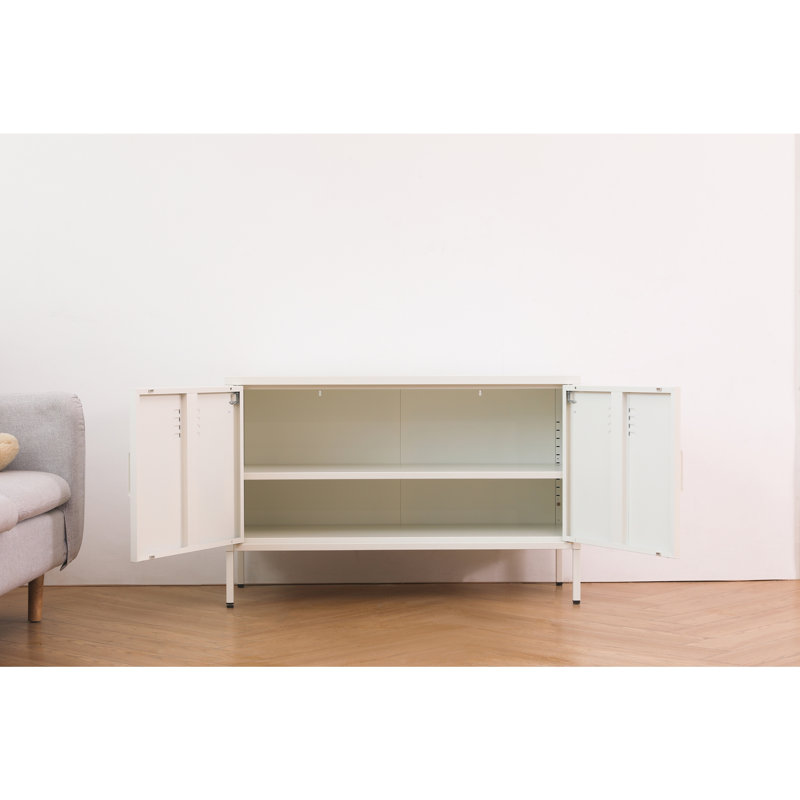 Metal storage cabinet, White