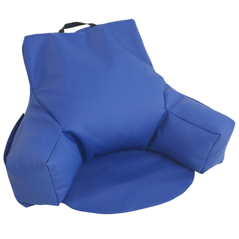 SoftScape Relax N Read Bean Bag, Blue Faux Leather
