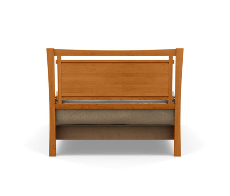 Monterey Solid Wood Storage Bed, Queen, Natural Cherry, Coffee Leather