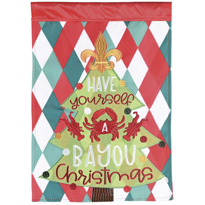 Garden Flag Have A Bayou Christmas Tree