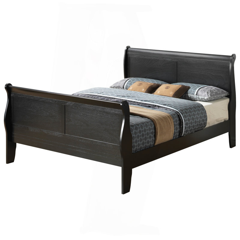Elegant Traditional King Bed In Black