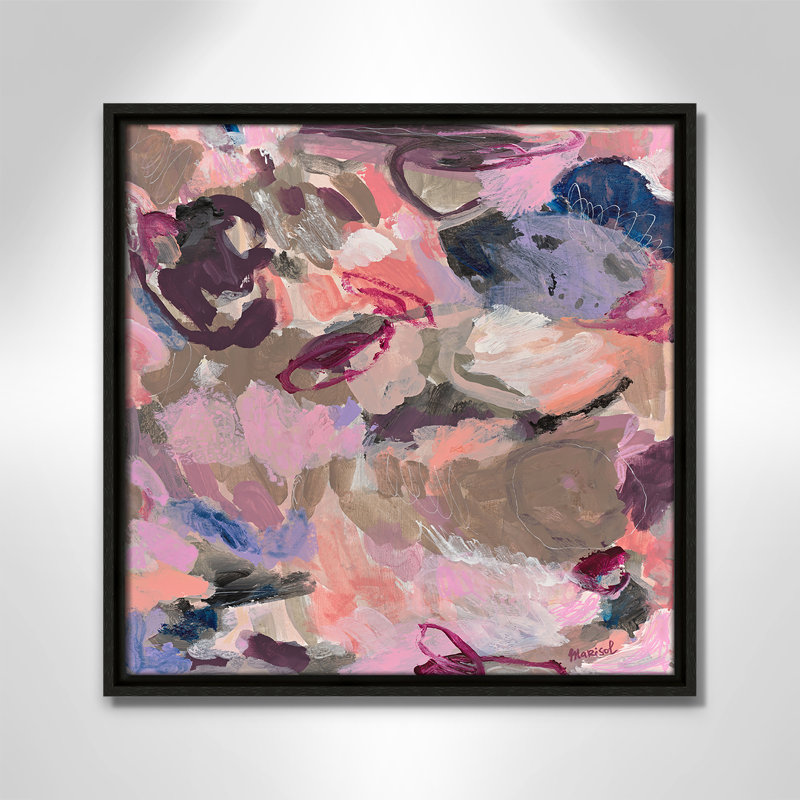 «Vineyard Evening Square» par Marisol Evora, Espresso, H 17,5 po x l 17,5 po