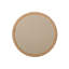 Table d'appoint ronde, plateau en verre trempé de 18 po, acier, faux rotin brun