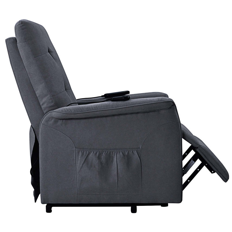 Fauteuil de massage inclinable électrique, Polyester gris foncé
