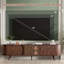 Console moderne avec portes tambour et tiroirs cannelés
