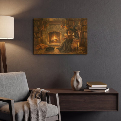 " Halloween Witch Reading " Print
