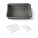 Ironridge 34" Undermount Single-Bowl Farmhouse Cast Iron Kitchen Sink with Apron Front