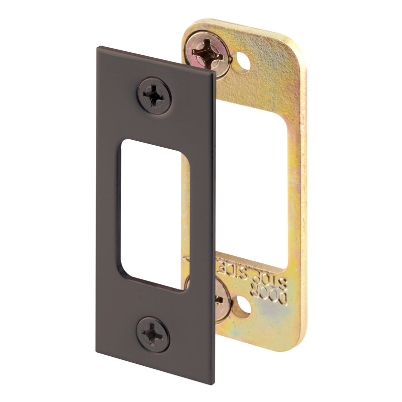 Verrou de porte à verrou de sécurité classique en acier au fini bronze 11/16 x 1-1 / 4 po avec deux plaques en acier (paquet simple)
