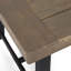 Banc en bois gris et noir Sandblast, de 63 po de largeur, 18 po de hauteur, idéal pour les repas en commun avec finition, pieds, pouces