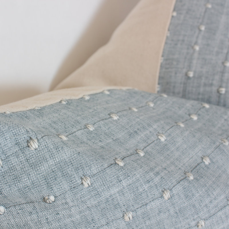 No Textured Cotton Blend Pillow Cover