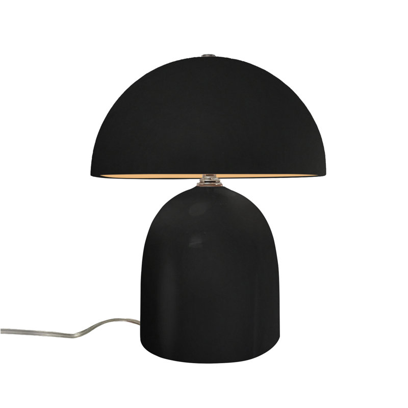 Hardacre Ceramic Table Lamp, Carbon Matte Black/Champagne Gold