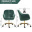Chaise pivotante en velours 360 ° à haut dossier