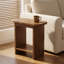 Table de bout en bois massif l 23,6 po, table d'appoint à 2 niveaux avec pieds en forme de H-996145222-1005622013