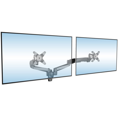 Mount-It! Full Motion Dual Monitor Wall Mount with Gas Spring Arms for monitors up to 32", Black