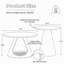 Ensemble de 2 tables basses gigognes, tables d'appoint rondes avec lit-grotte intégré pour chat, table de bout moderne avec plateau en grain de bois de mélamine et base en acier au carbone pour le salon, petit espace