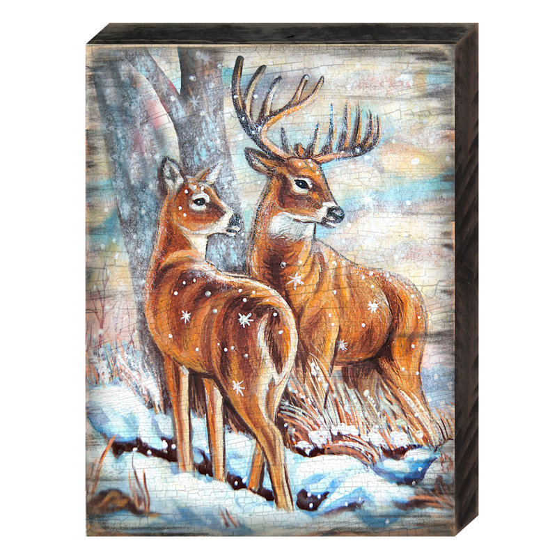 Schmid Animals Wood Block, 5.5" H x 7" W x 1" D