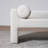 Nexus 59.1" Luxury Modern Japandi Style White Boucle Fabric Upholstered Bench