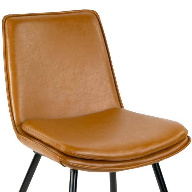 Chaise d'appoint rembourrée à dossier solide, Brun cappuccino