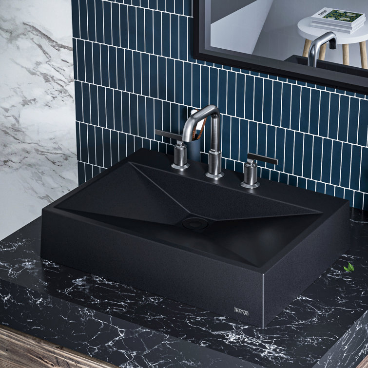 Karran Envy 25 In. Quartz Rectangular Vessel Sink