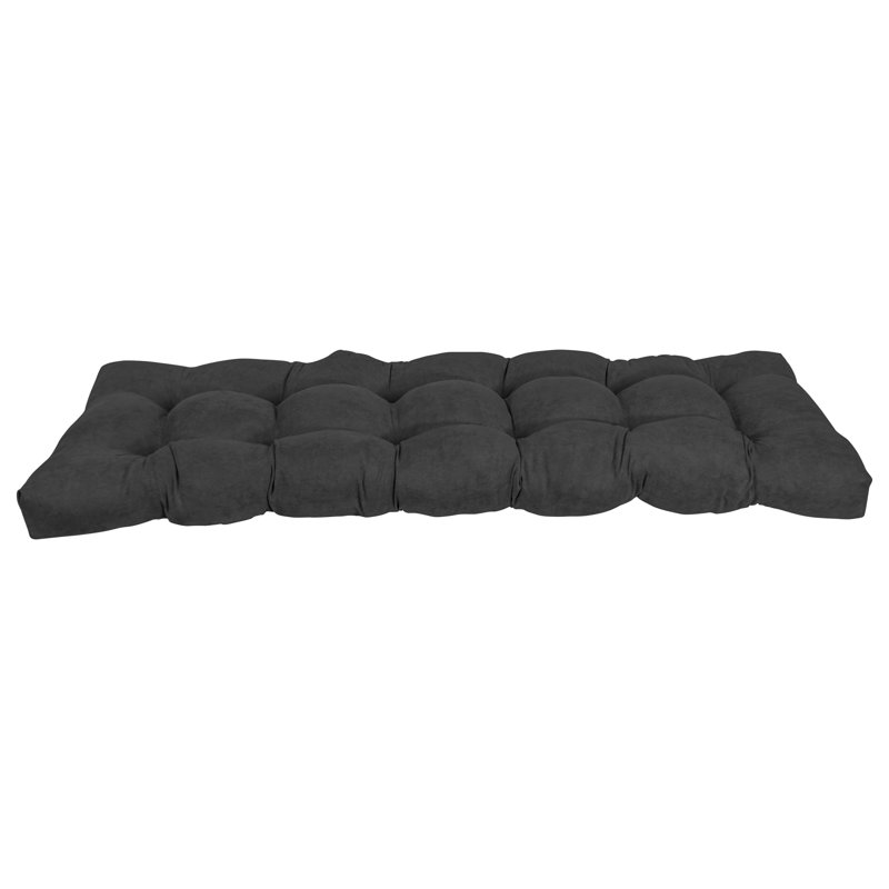 Coussin de siège en microsuède pour l'intérieur, L 60 po x P 19 po, Noir