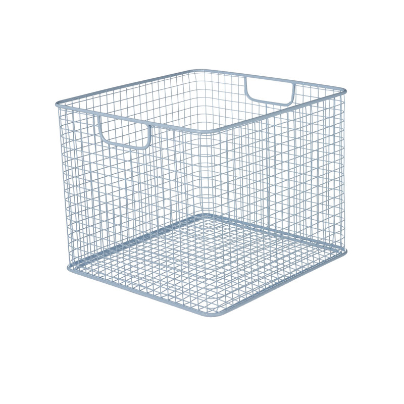 Panier en métal / fil métallique Wogina, Bleu, H 4,5 po x l 5,7 po x P 11,5 po