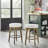 Ceianna Swivel Upholstered Counter Stool with Metal Frame-1728162367