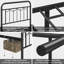 Structure de lit plateforme en métal avec amplement de rangement sous le lit-1025747724-1013541968