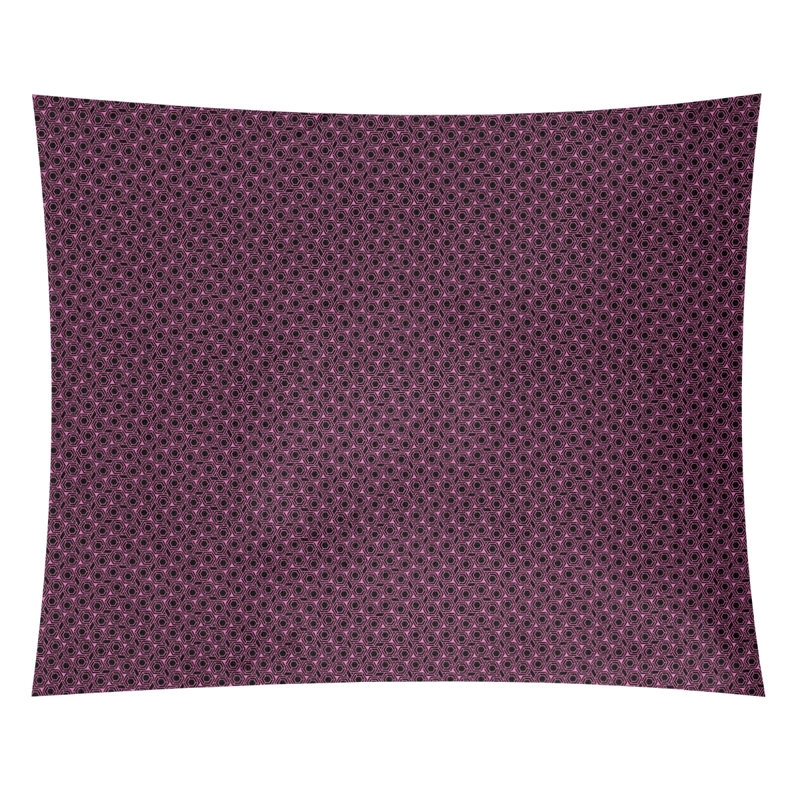 Tapisserie murale hexagonale en treillis, H 91 po x l 107,50 po x P 2 po, Rose
