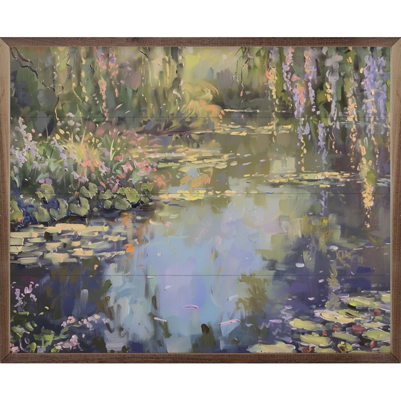 Water Lilies By Nini Art, H 16 po x l 20 po