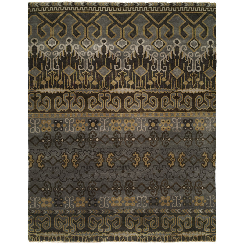 Donquez Wool Southwestern Area Rug, Rectangle 6' x 9'