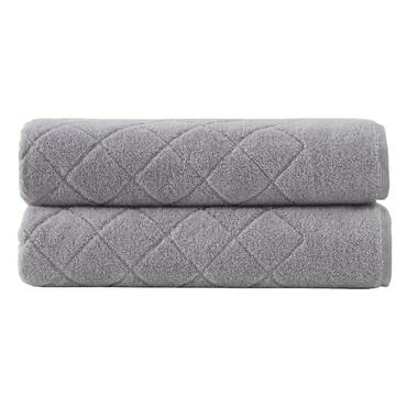 Rachel Turkish Cotton Bath Sheet Towel Set (Set of 2) Color: Silver