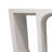 Rectangular Console Table with Wavelike Base, 54 Inch White Wood