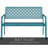 Eveliina Steel Carved-back Floral Bench-1318159064