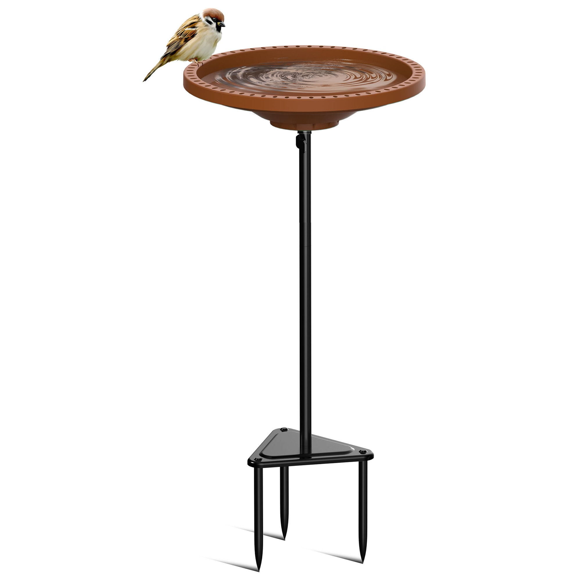 Latitude Run® Freestanding Bird Baths for Outdoors Heavy Duty | Wayfair