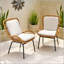 Ensemble de 2 chaises d'extérieur modernes en osier avec coussins confortables Mccaskill-172648913