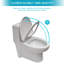 Toilette blanche en céramique blanche avec double chasse et look moderne - salle de bain silencieuse