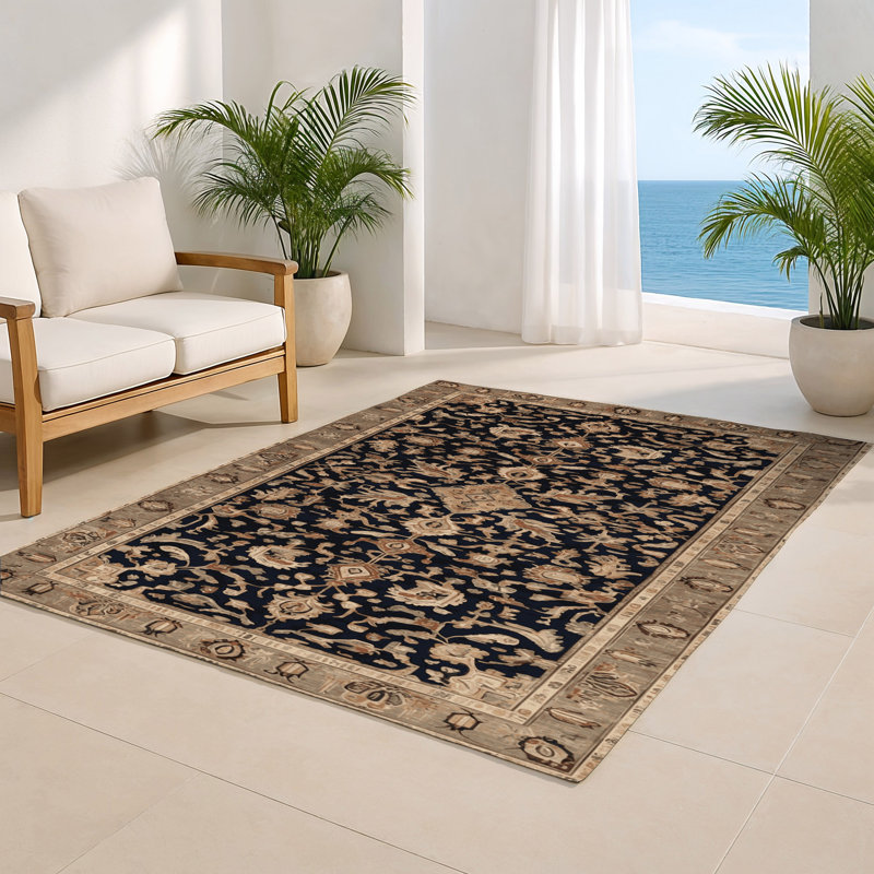 Tapis turc intérieur et extérieur brun, Rectangulaire 2 pi x 3 pi
