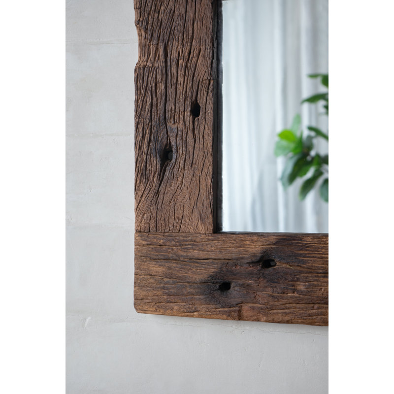 Wayne Reclaimed Wood Rustic Rectangular Floor Mirror