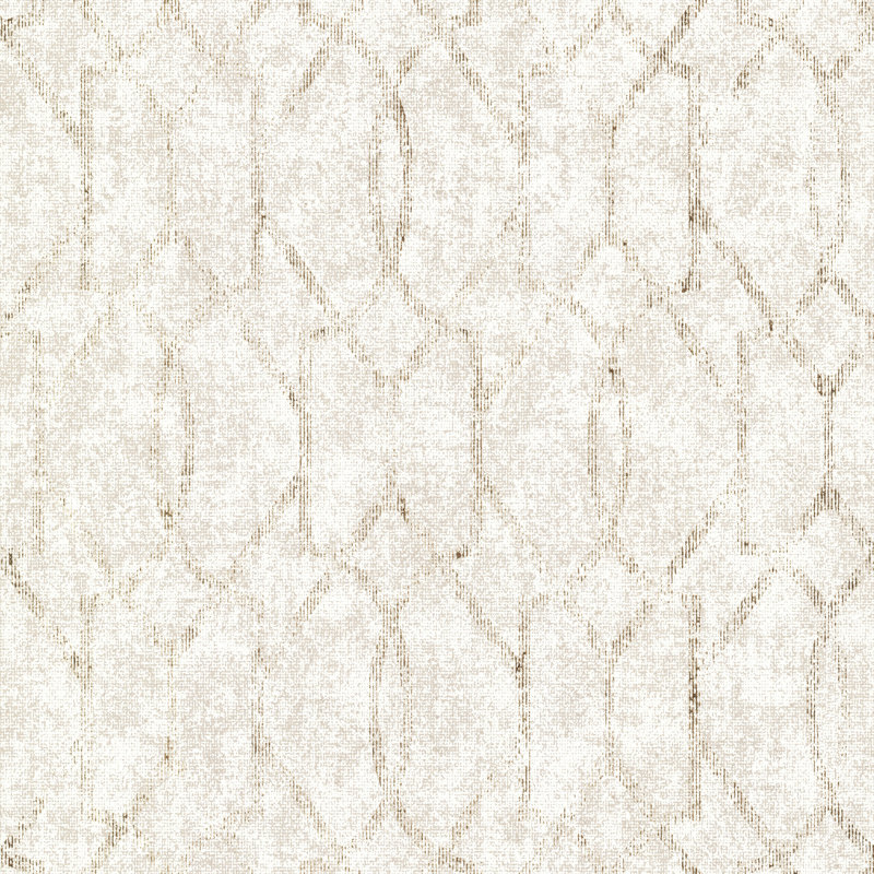 Rouleau de papier peint L 33 pi x l 20,9 po Trellis de Cristal, Beige