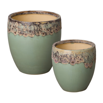 Ensemble de pots à fleurs en céramique 2 pièces Efkea