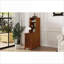 Table de chevet en noyer avec 3 tiroirs Tablettes réglables - assemblage facile-123403203